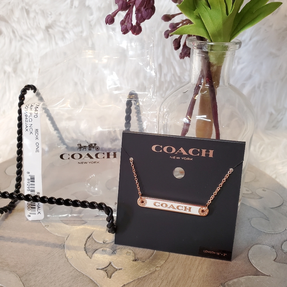 Coach Plaque Necklace